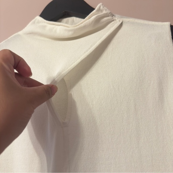 Melanie Lyne Knit Sleeveless Top Cream Women Size L - Picture 6 of 8
